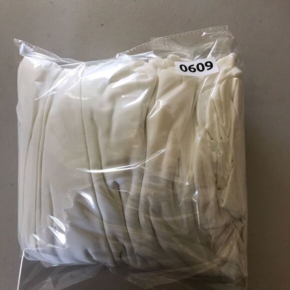 Club L London Fallon  flared leg jumpsuit with long mesh sleeves neck wrap - Picture 16 of 16